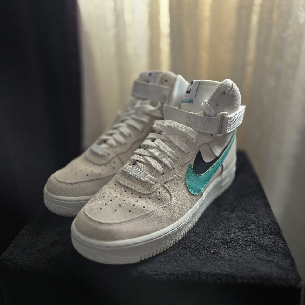 Nike Air Force 1 High SE Women's High Top Shoes 82 Series Neptune Green Sz 9